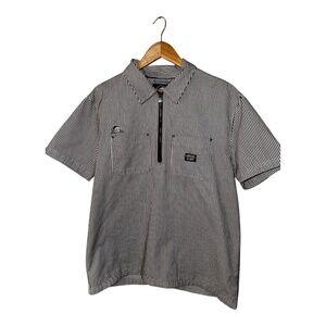 Striped Prison Work Style Lurking Class Sketchy Tank Shirt M